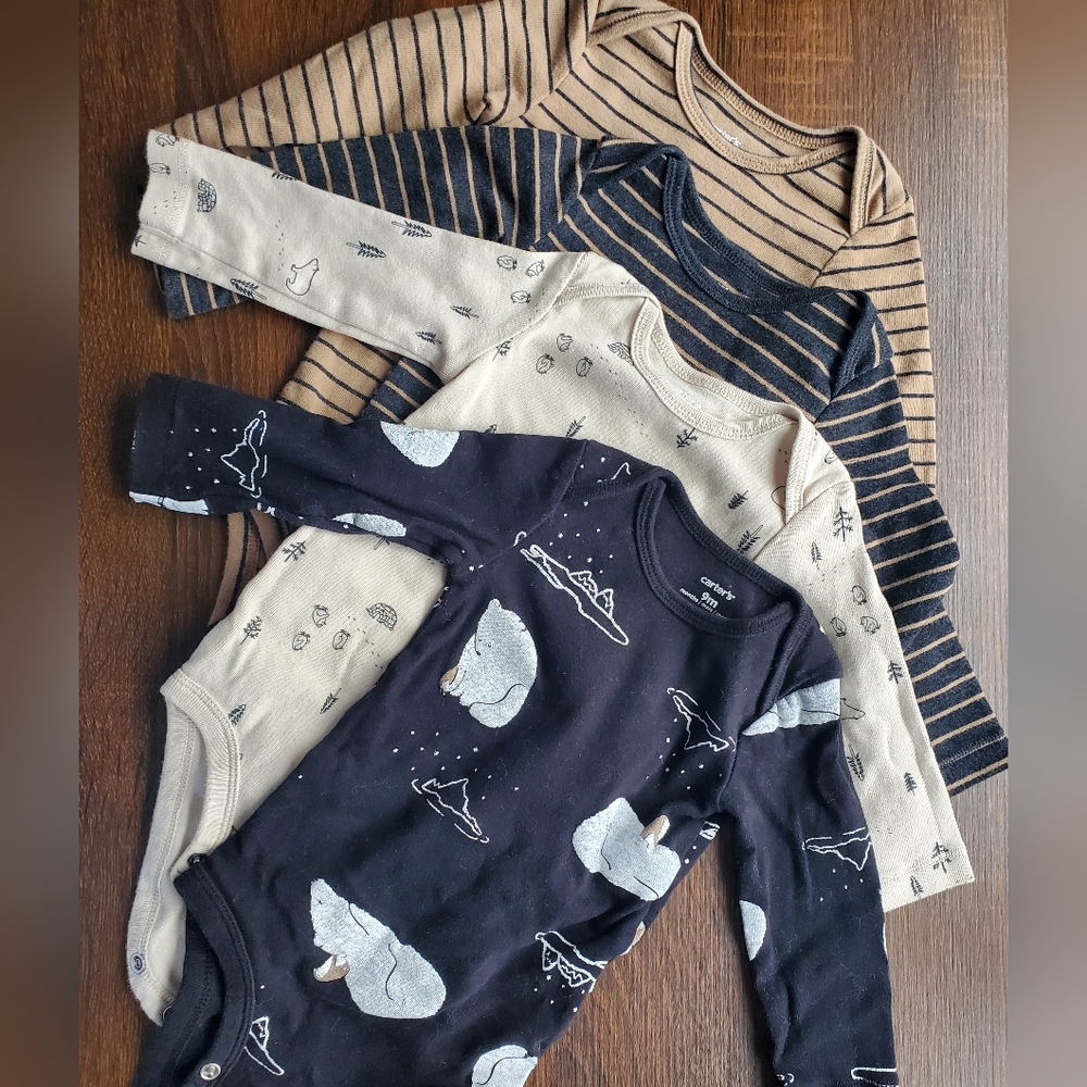 Lot of 4 long sleeve onesies